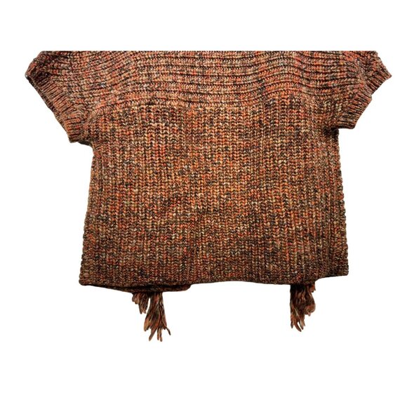 Chicos Womens Knit Poncho Sweater Fringe Size 2 Medium Mixed-Color - Picture 11 of 13